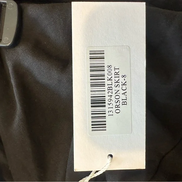 NWT Reformation Black Midi Skirt with Tie Front - Picture 6 of 7